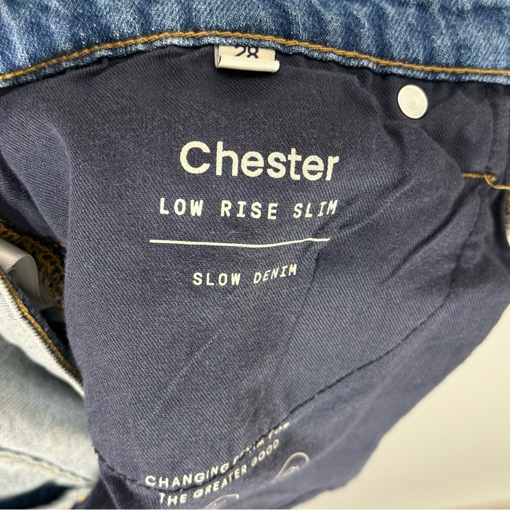 Oliver Logan Size 28 Chester Low Rise Slim Denim Jeans Button Fly Used - Picture 8 of 11
